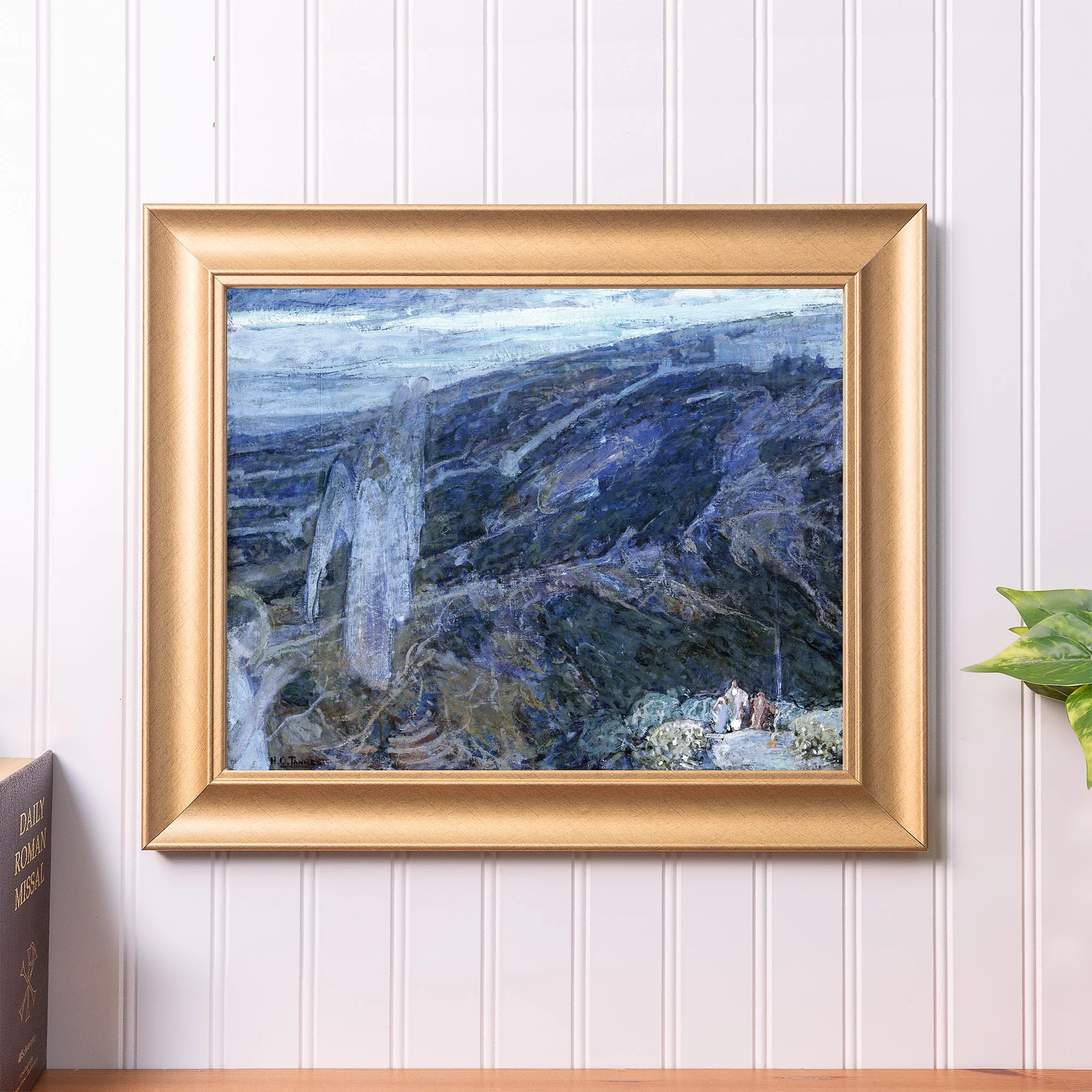 Angels Appearing Before the Shepherds Antique Gold Framed Print - Multiple Sizes - Image 5