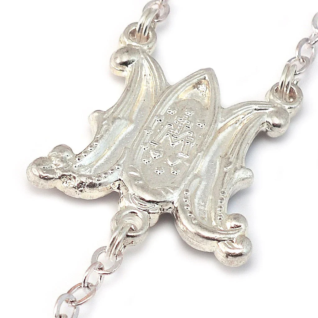 Annunciation Iridescent Blue Rosary - Image 6