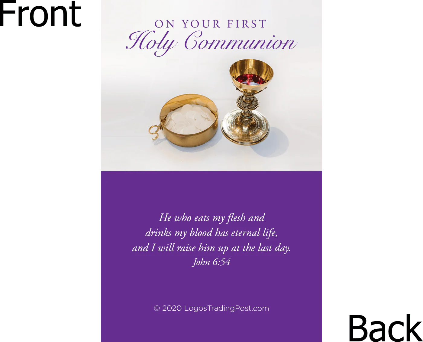 Antique Gold First Communion Pocket Token - Image 4