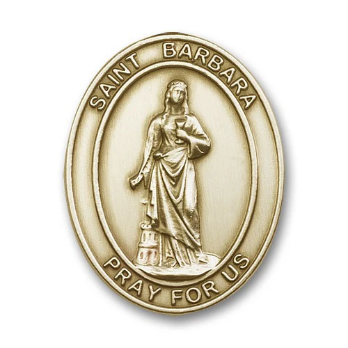 Antique Gold St. Barbara Visor Clip - Image 2