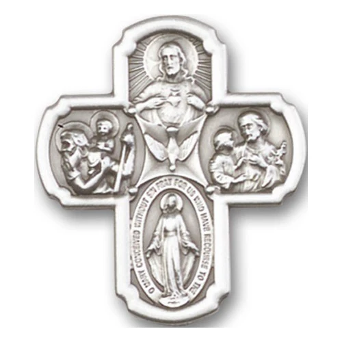 Antique Silver 4-Way Visor Clip - Image 2