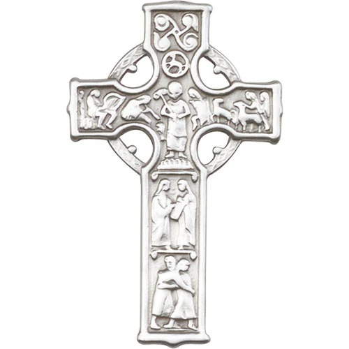 Antique Silver Celtic Cross Visor Clip