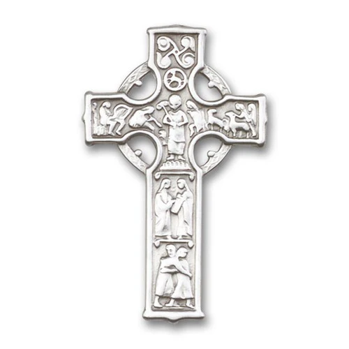 Antique Silver Celtic Cross Visor Clip - Image 2