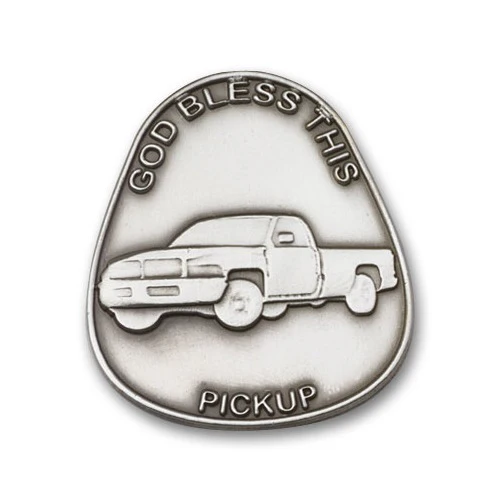 Antique Silver God Bless This Pickup Visor Clip - Image 2