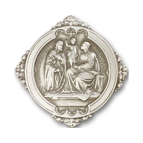 Antique Silver Holy Family Visor Clip - Image 2