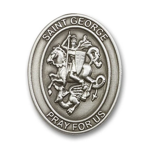 Antique Silver St. George Visor Clip - Image 2