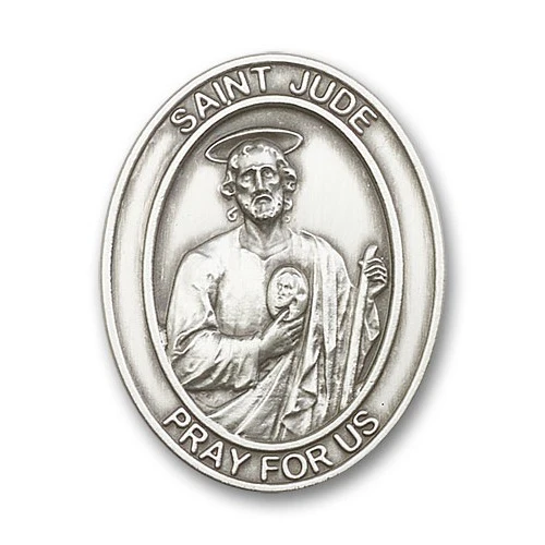 Antique Silver St. Jude Visor Clip - Image 2