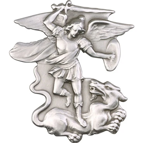 Antique Silver St. Michael Visor Clip