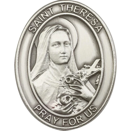 Antique Silver St. Theresa of Lisieux Visor Clip