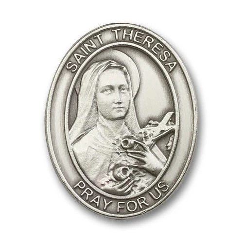 Antique Silver St. Theresa of Lisieux Visor Clip - Image 2