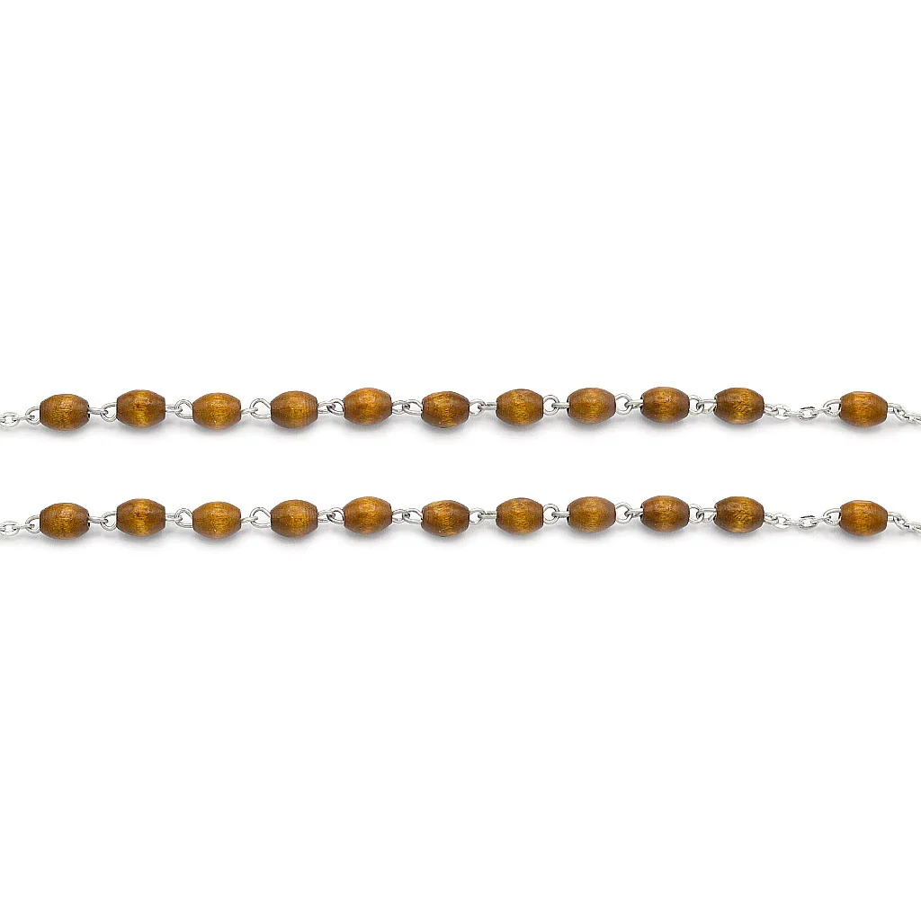 Antique Silver & Wood St. Ignatius Rosary - Image 6