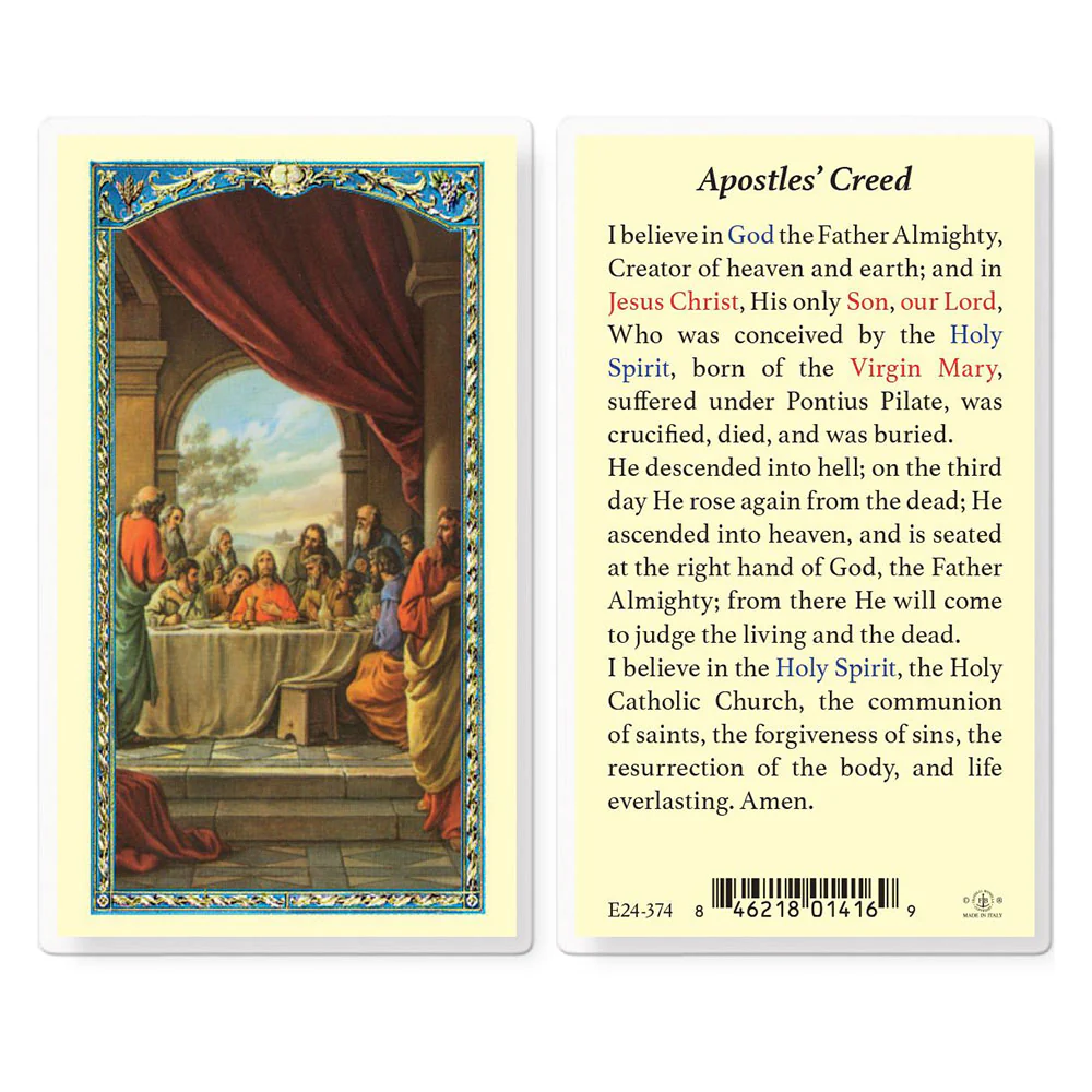 Apostles Creed Prayer Card