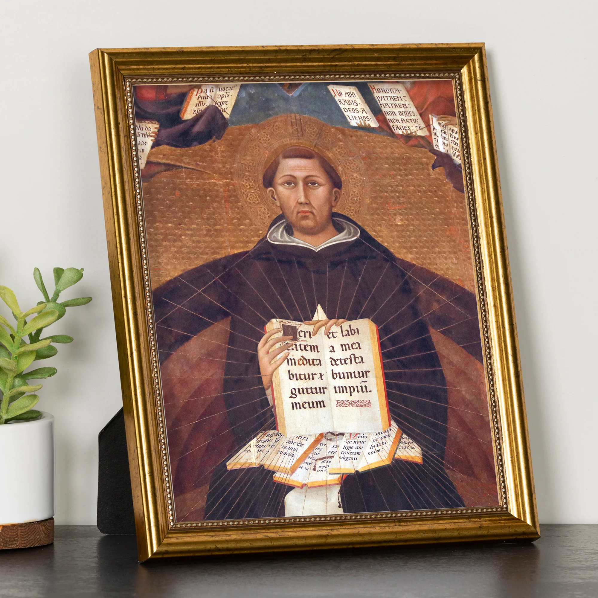 Apotheosis of Aquinas Antique Gold Framed Print - Multiple Sizes