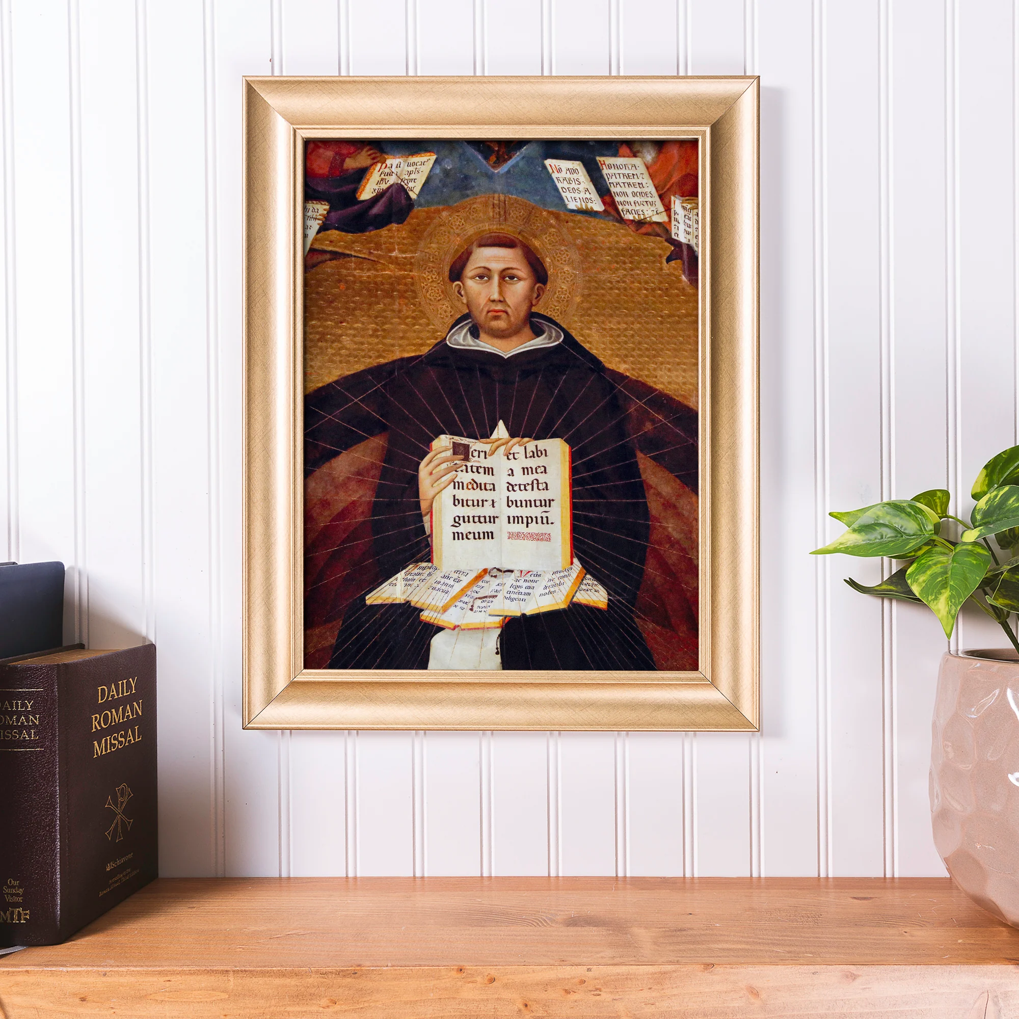 Apotheosis of Aquinas Antique Gold Framed Print - Multiple Sizes - Image 3