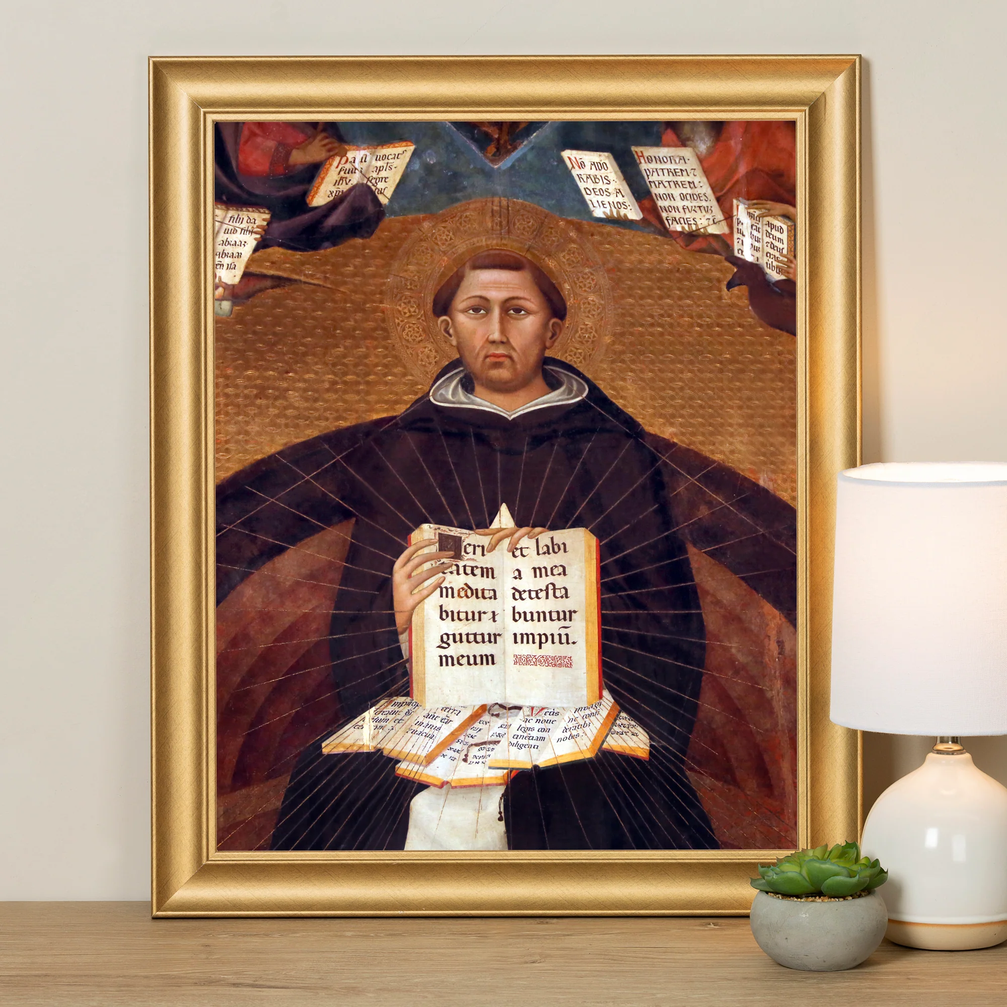 Apotheosis of Aquinas Antique Gold Framed Print - Multiple Sizes - Image 5