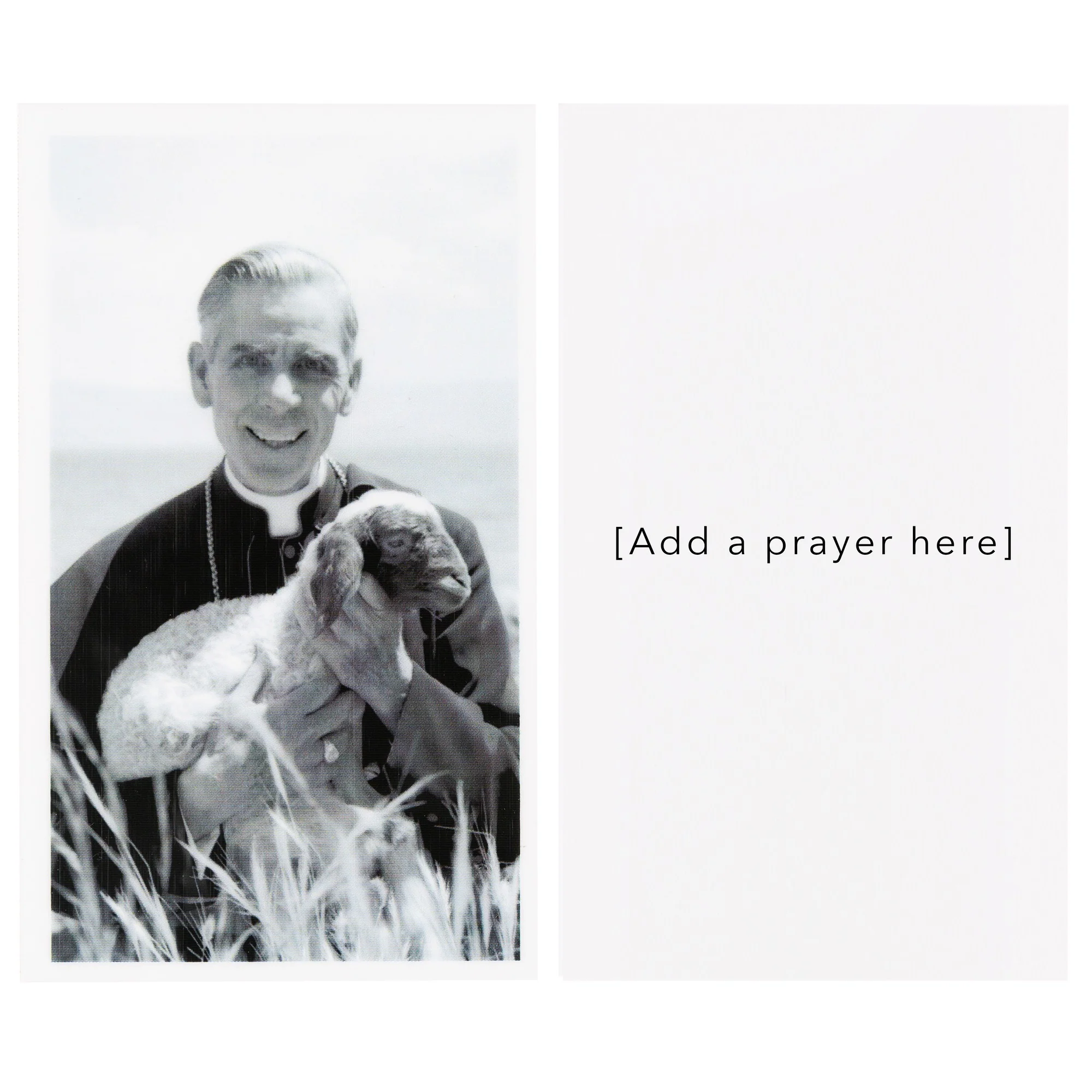 Laminated Archbishop Fulton Sheen Personalized Prayer Card - Image 2