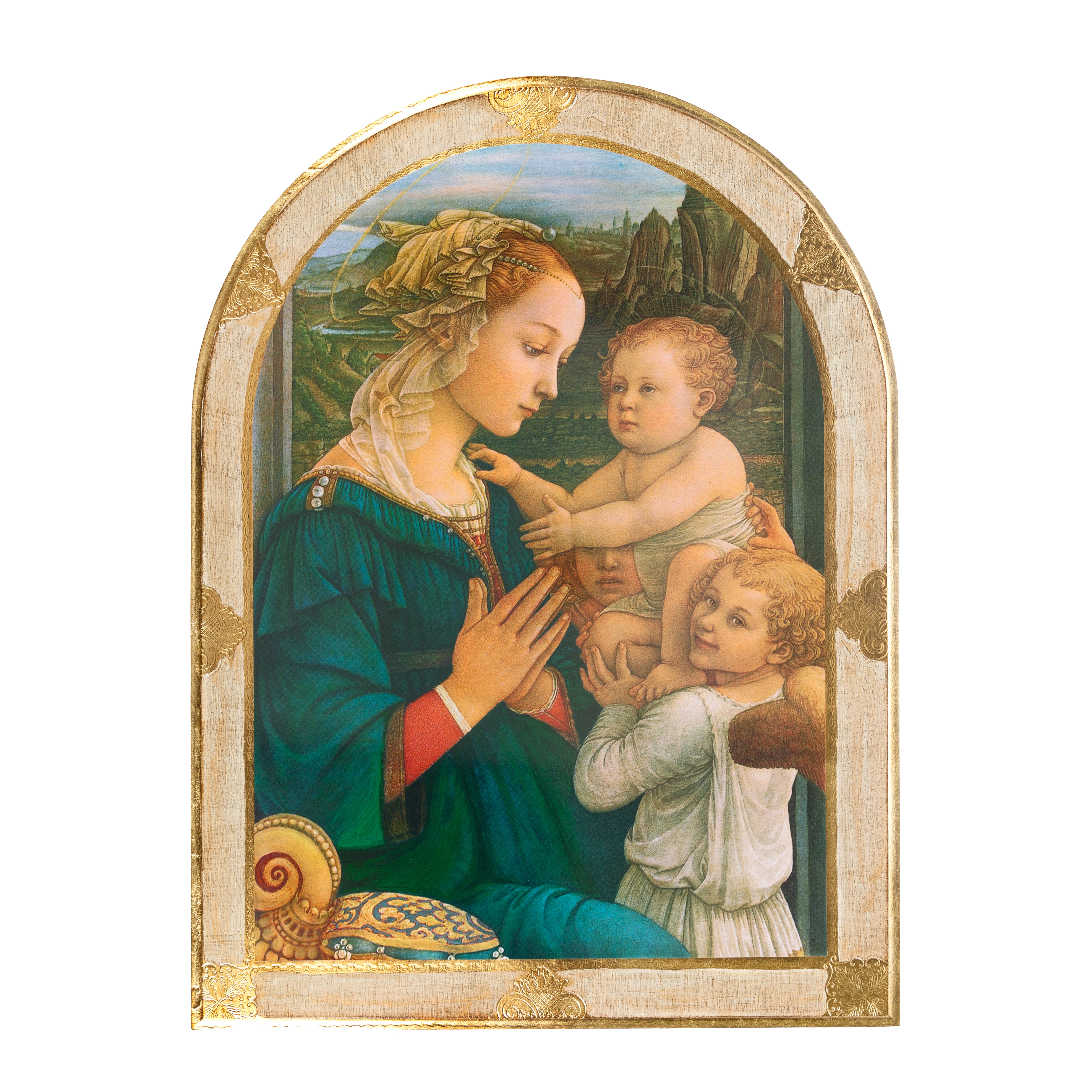 Arched Lippi Madonna Florentine Plaque - Image 3
