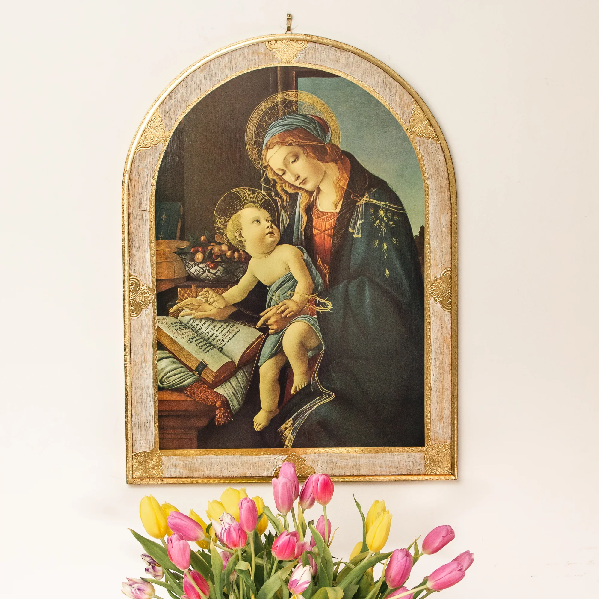 Arched Madonna of the Library Florentine Plaque - Image 2