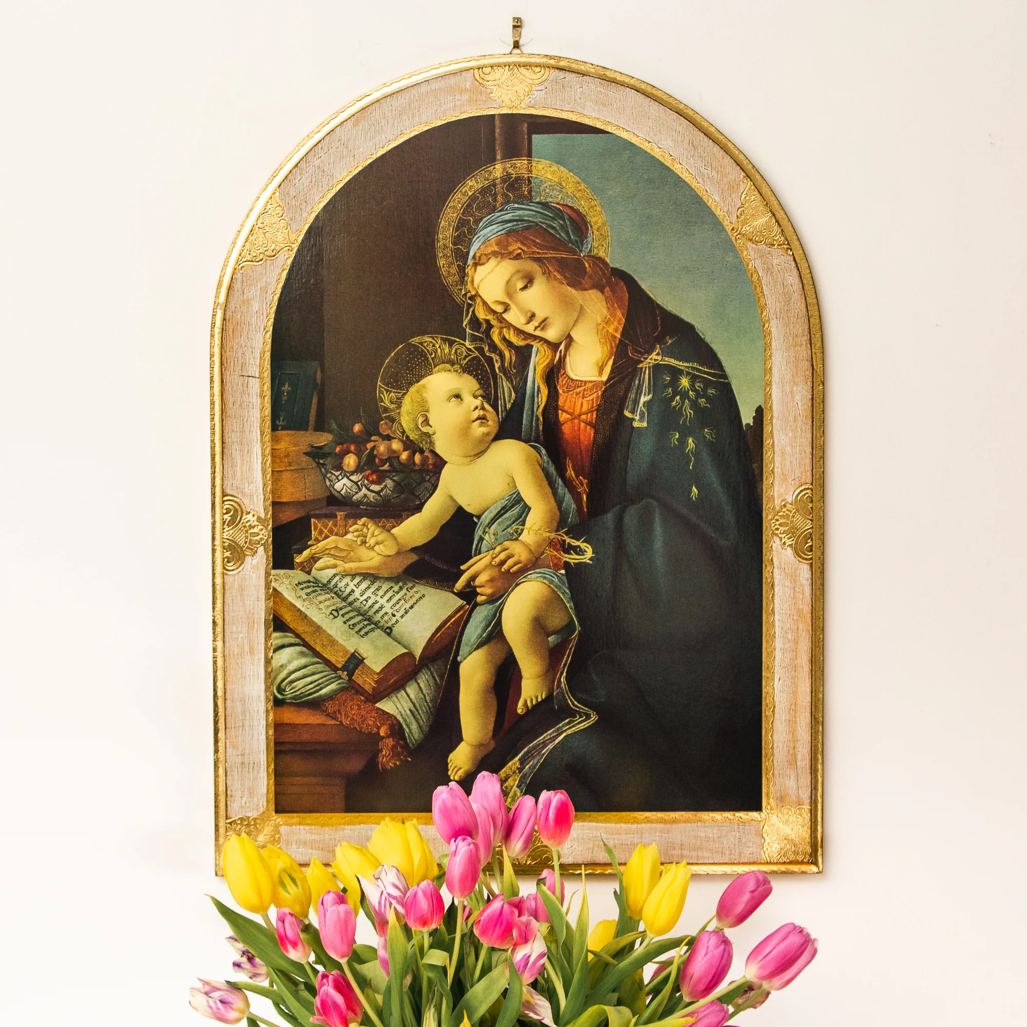 Arched Madonna of the Library Florentine Plaque - Image 3