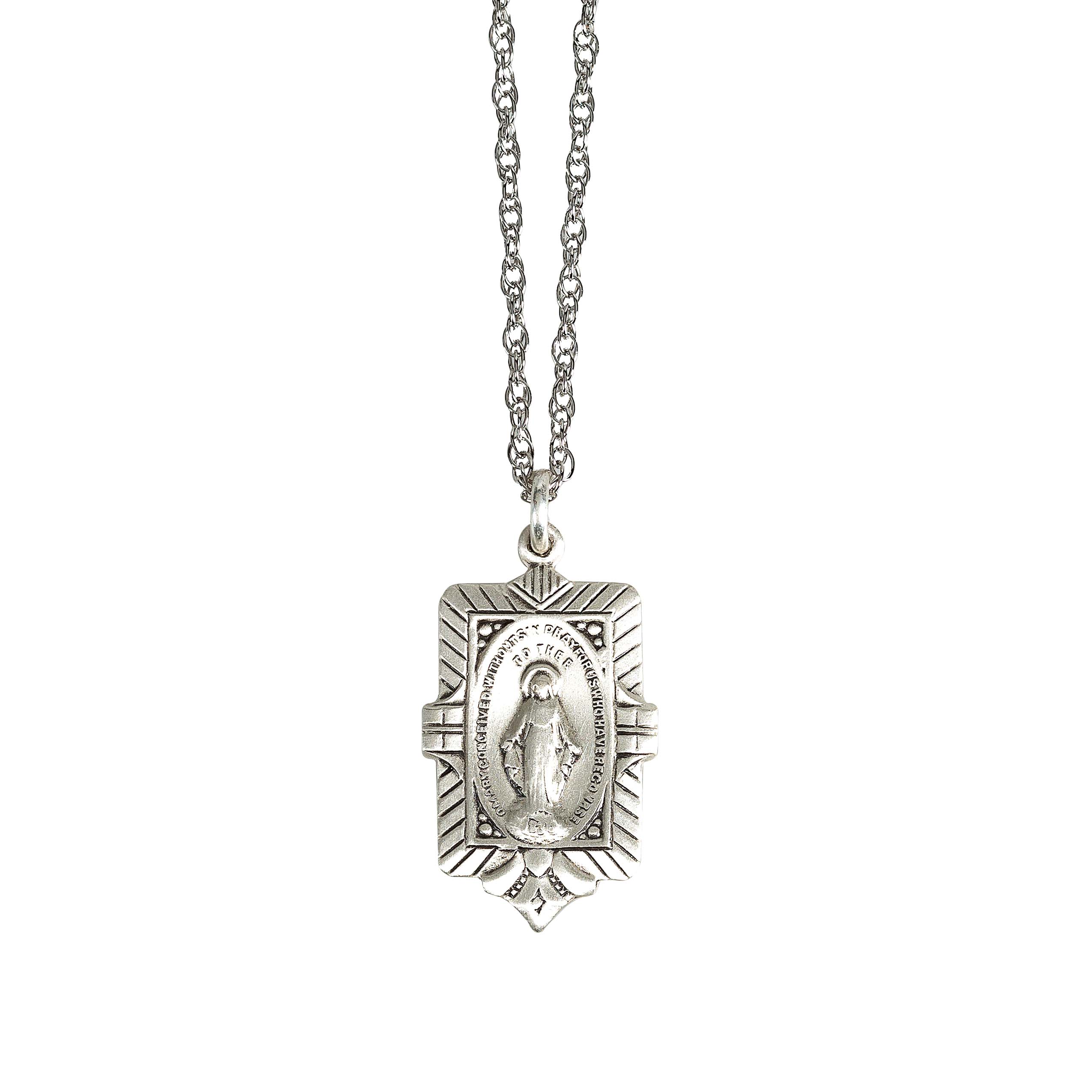 Archive Collection Vintage Miraculous Medal Necklace - Image 3