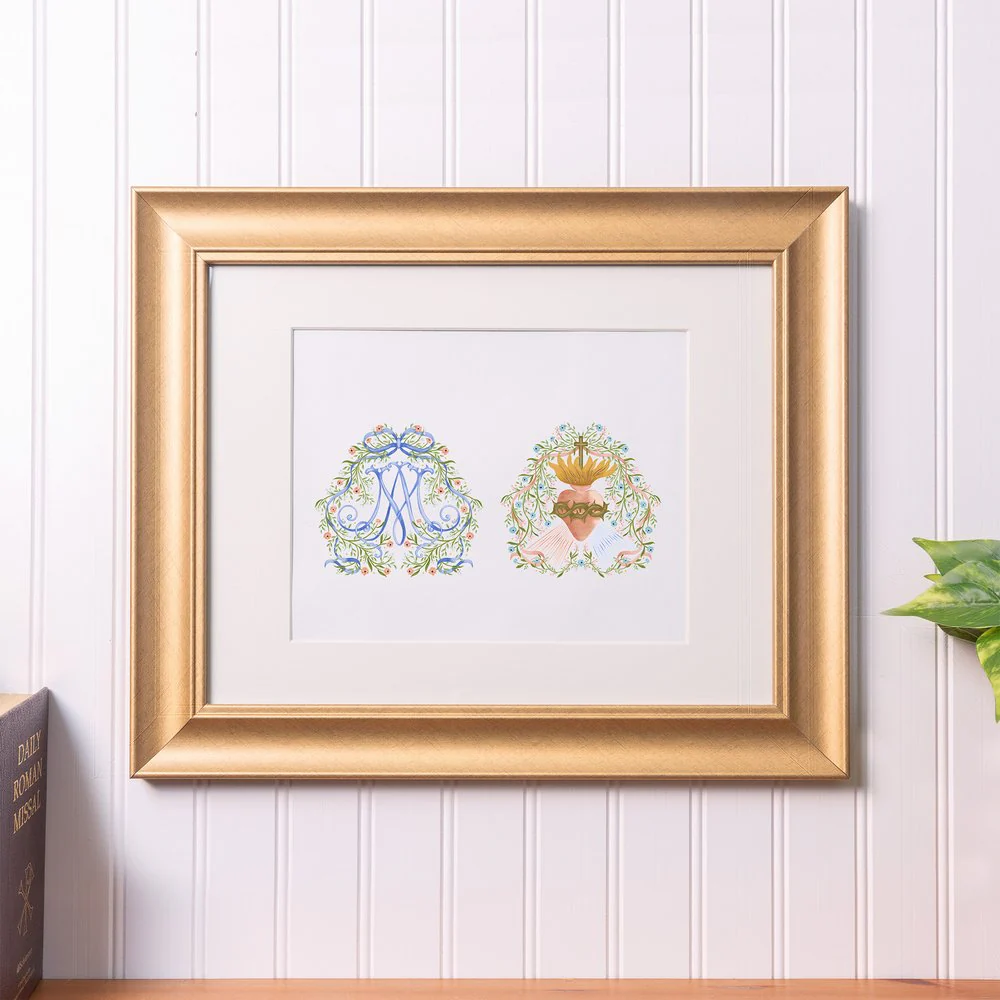 Auspice Maria & Divine Mercy Devotional Framed Print - Image 2