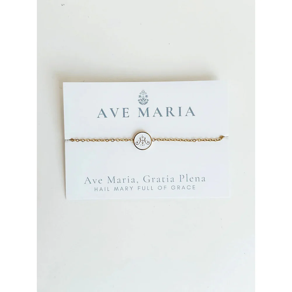 Ave Maria Chain Link Bracelet - Image 2