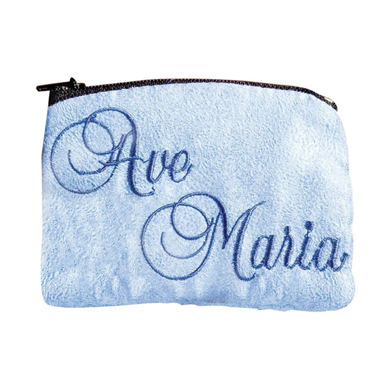 Ave Maria Velvet Rosary Pouch - Image 2