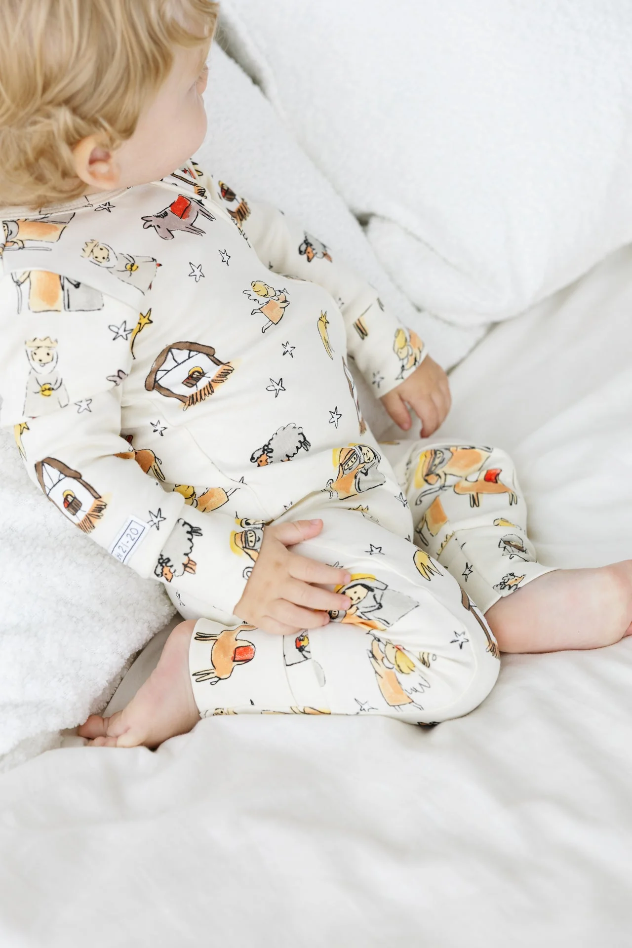 Away in a Manger PJ Footless Onesie Cotton - Image 5