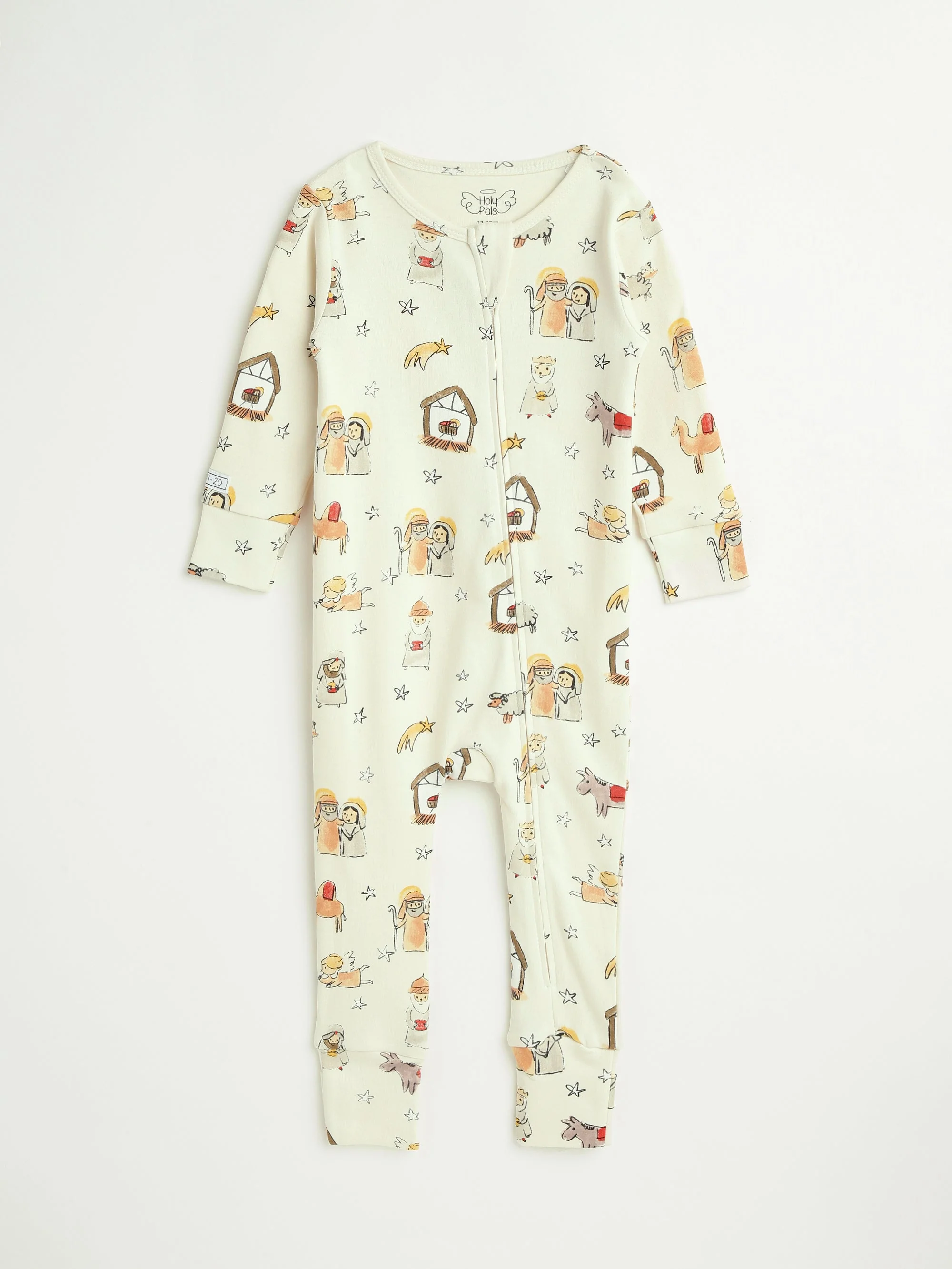 Away in a Manger PJ Footless Onesie Cotton - Image 6