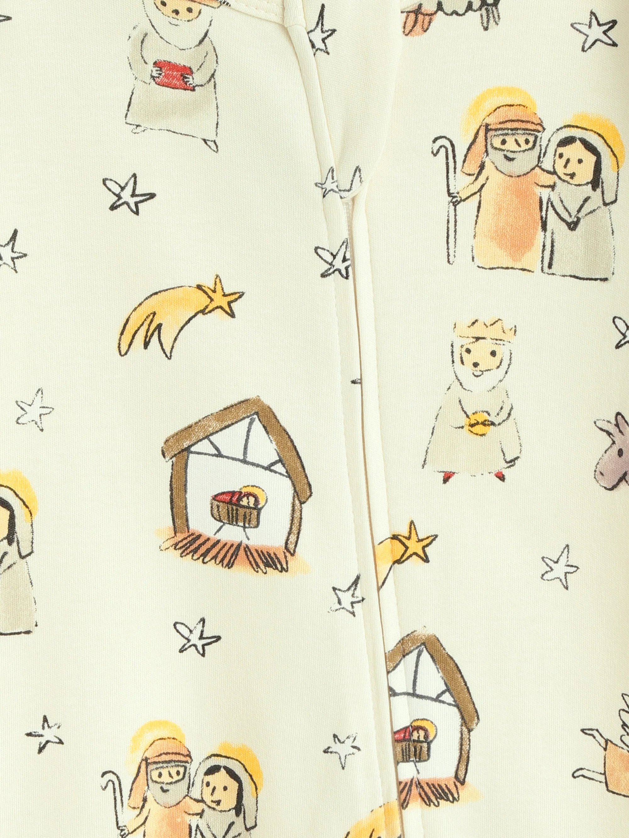 Away in a Manger PJ Footless Onesie Cotton - Image 9