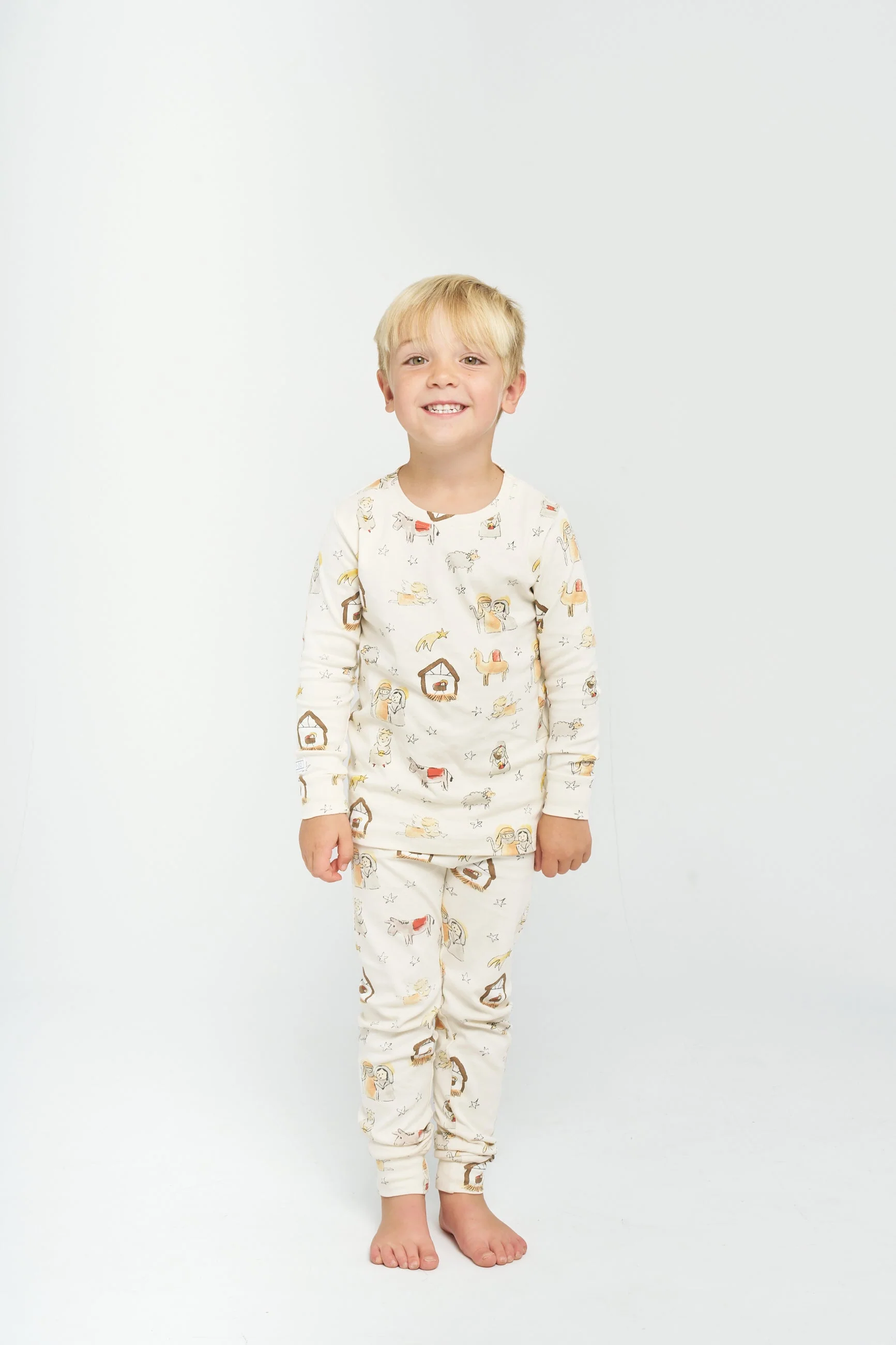 Away in a Manger PJ Long Sleeve Set Cotton - Image 2