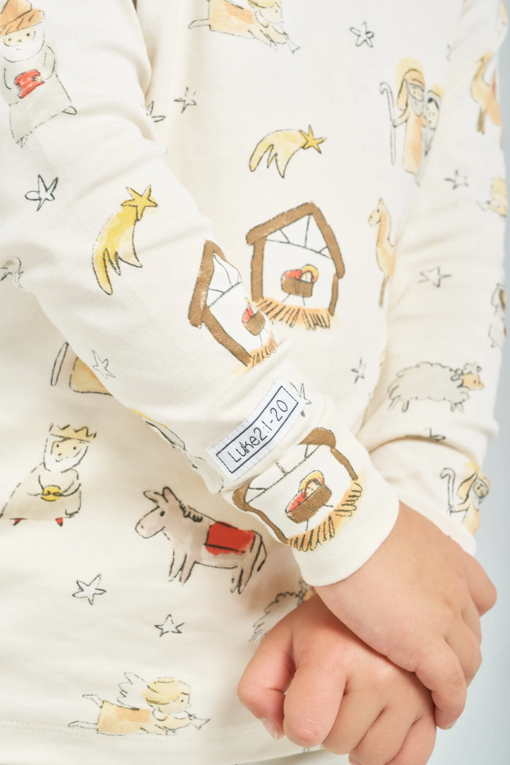 Away in a Manger PJ Long Sleeve Set Cotton - Image 4