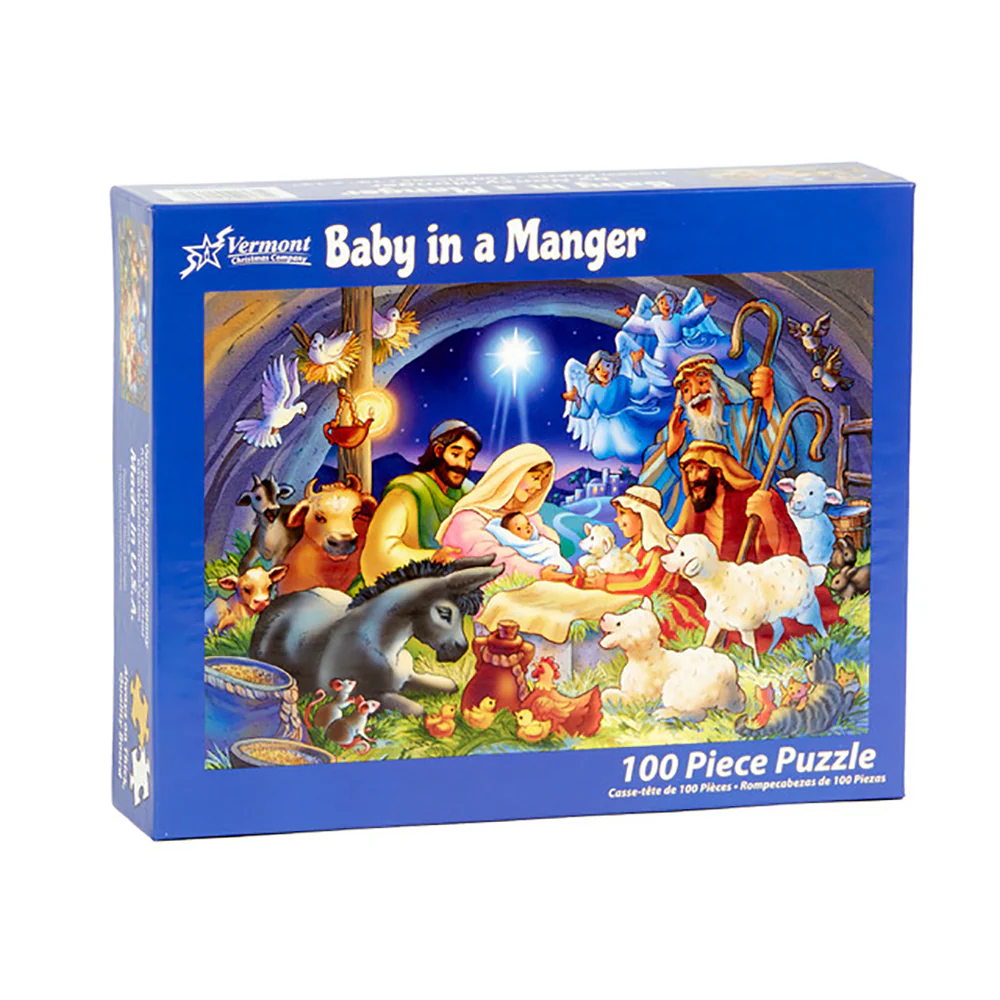Baby in a Manger Jigsaw Puzzle - 100 Pieces - Image 2