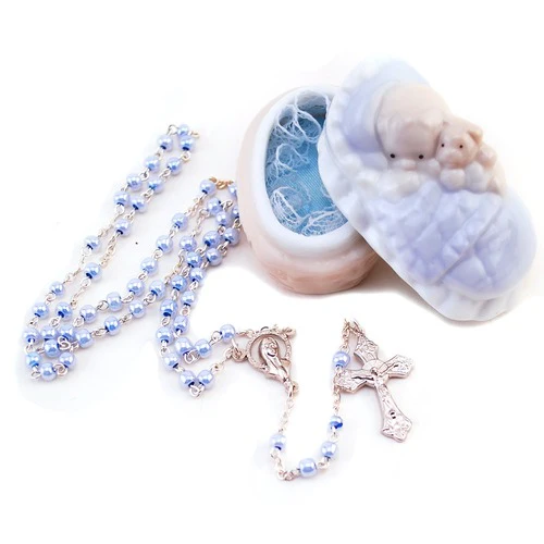 Baby Keepsake Rosary in Special Baby Keepsake Box