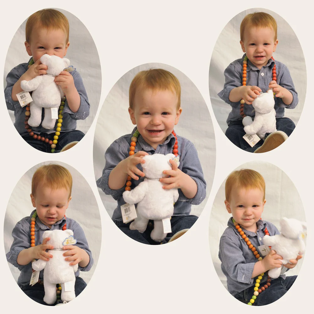 Baptism Bear Plush – Blue, Pink, or White - Image 4