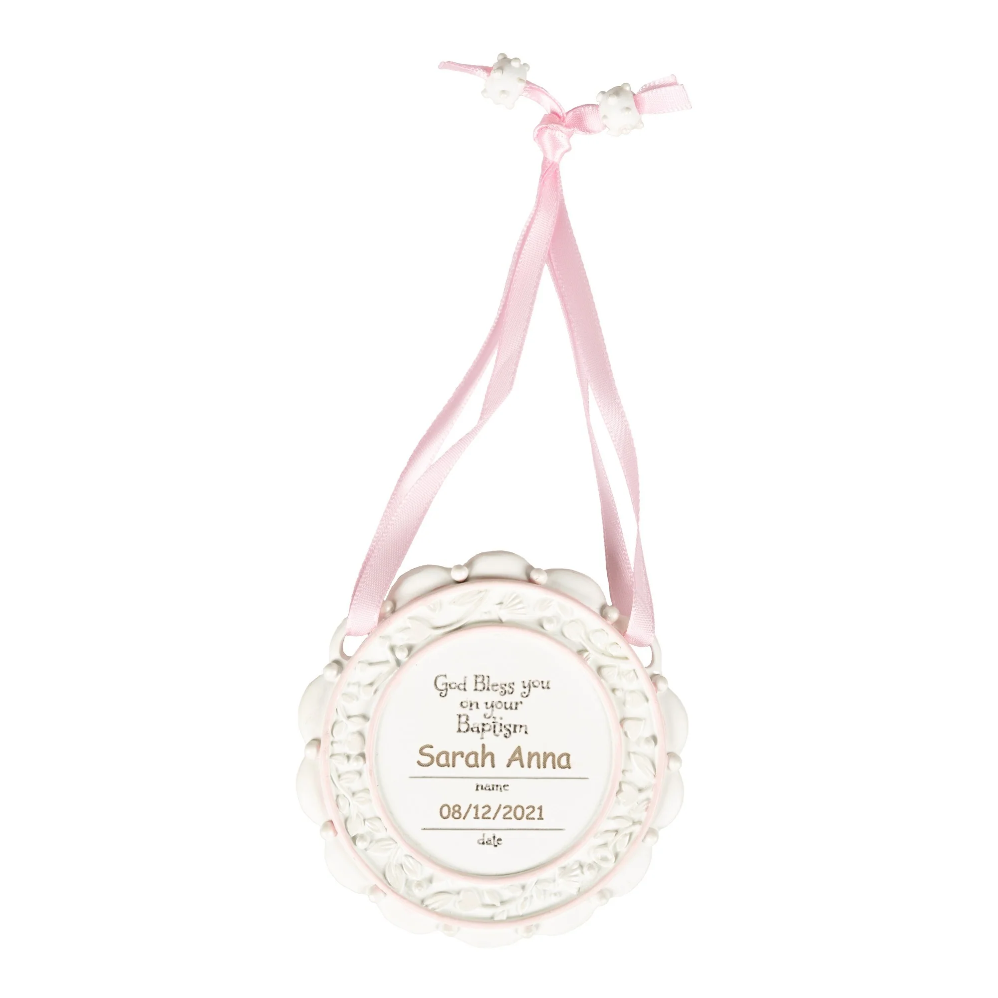 Baptized in Christ Blue Crib Medal - Image 4