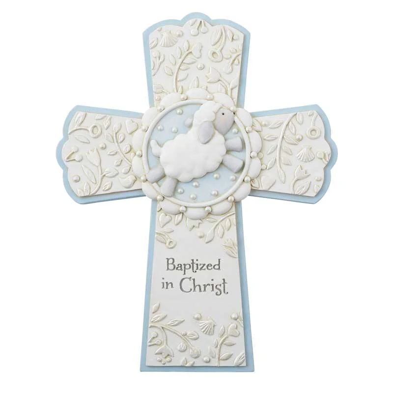 Baptized in Christ Lamb Crosses - Boy or Girl