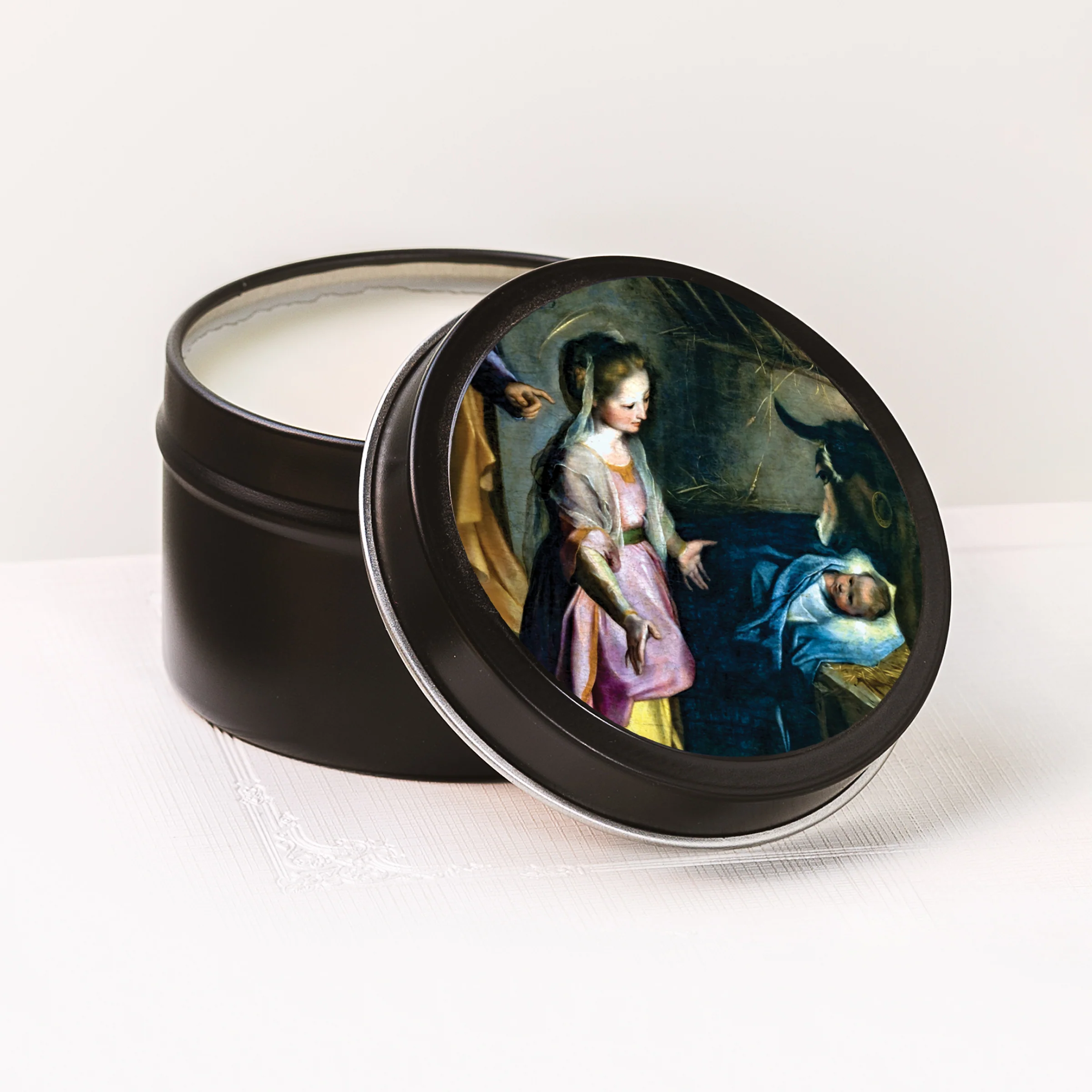 Barocci Nativity Candle Tin - Image 2