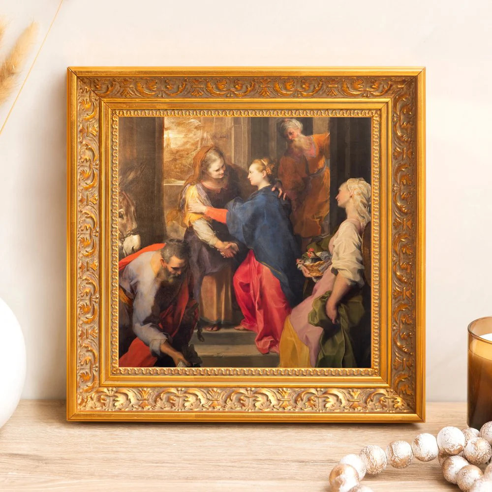 Barocci's Visitation Framed Canvas - Sacred Mini Collection