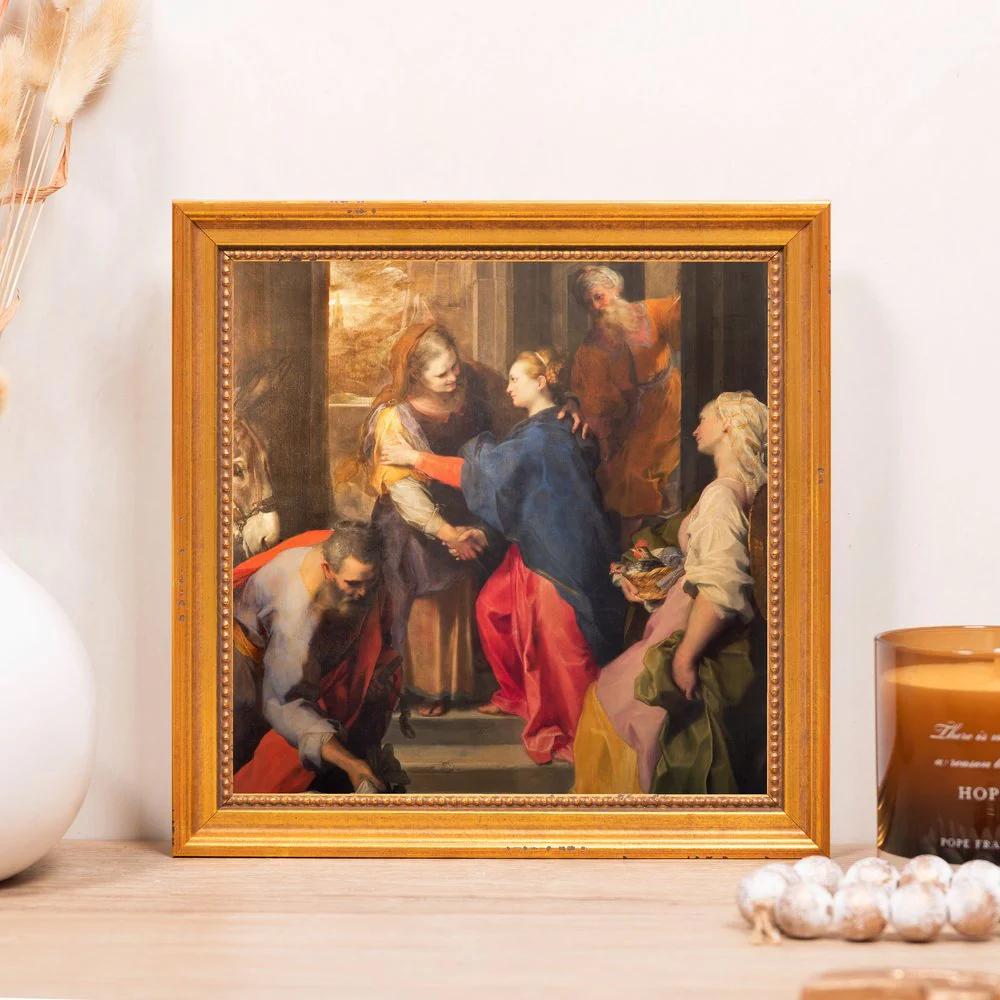 Barocci's Visitation Framed Canvas - Sacred Mini Collection - Image 5