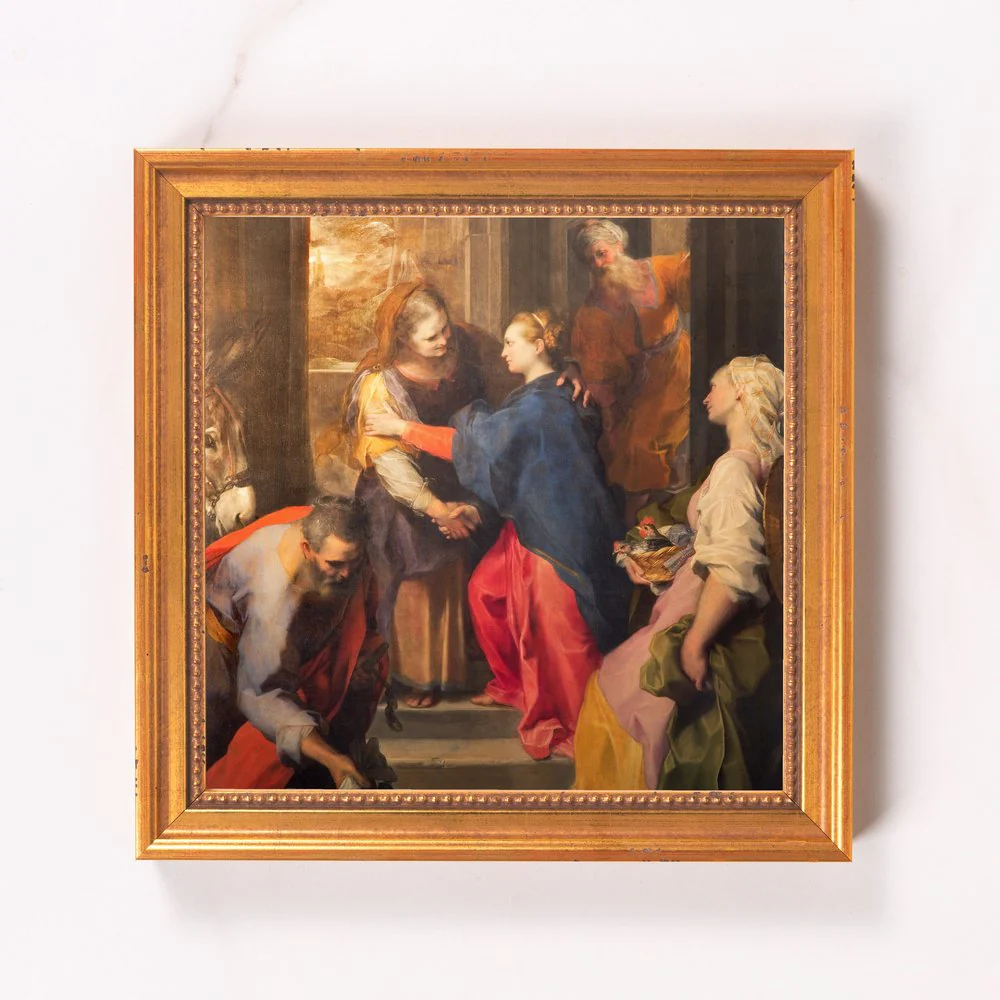 Barocci's Visitation Framed Canvas - Sacred Mini Collection - Image 6