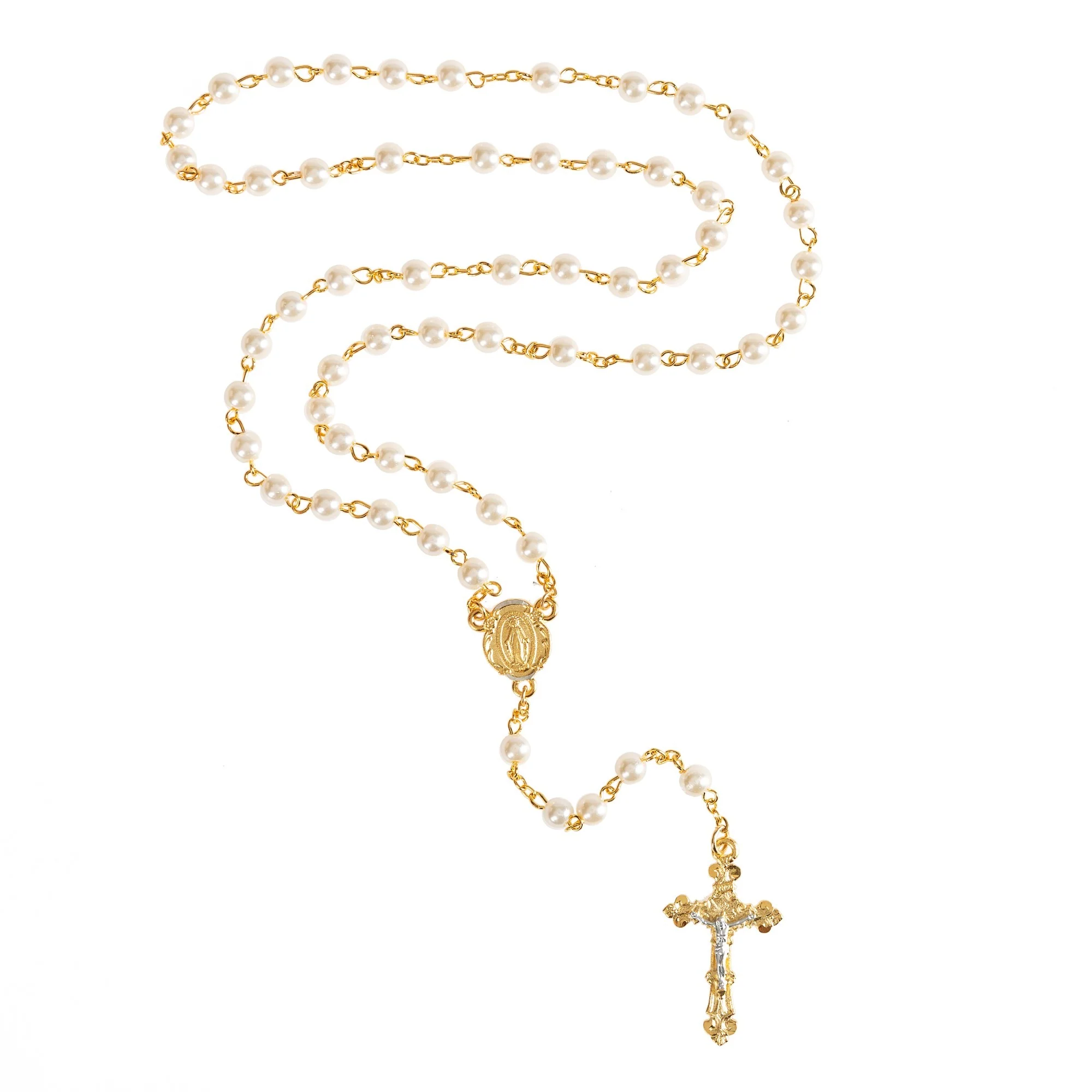 Baroque Pearl Glass Rosary - Image 2