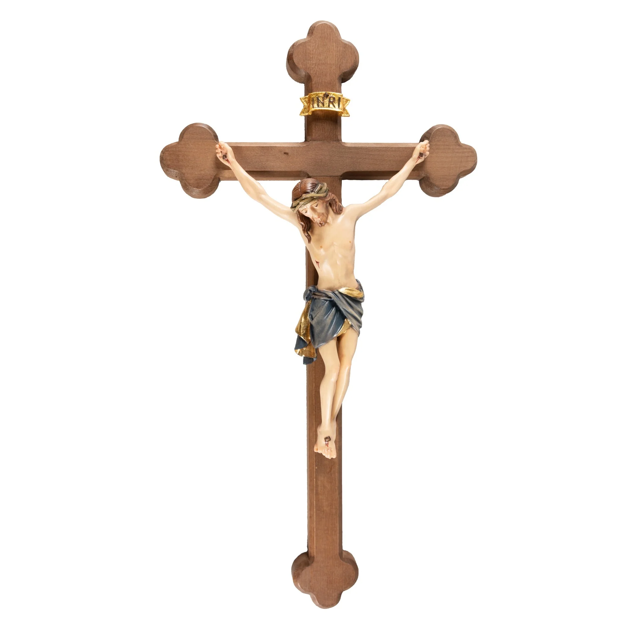 Baroque Siena Hand Painted Italian Crucifix - Image 4
