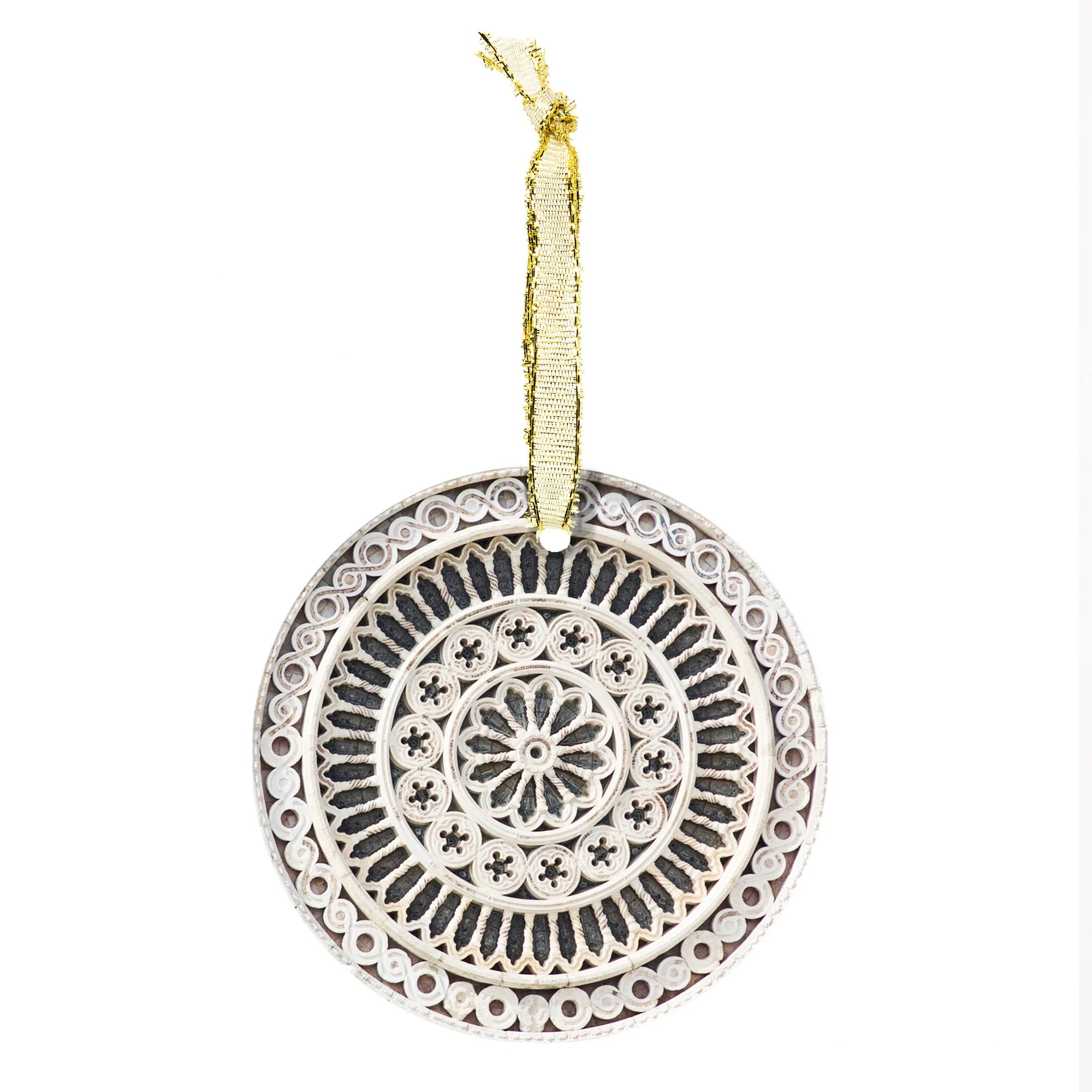 Basilica of St. Francis Rose Window Glass Ornament