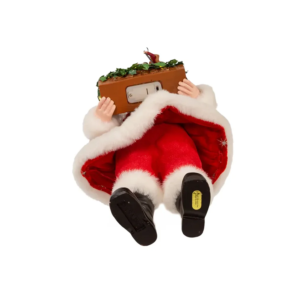 Battery Operated LED Santa Holding Nativity Scene - 13" - Image 6