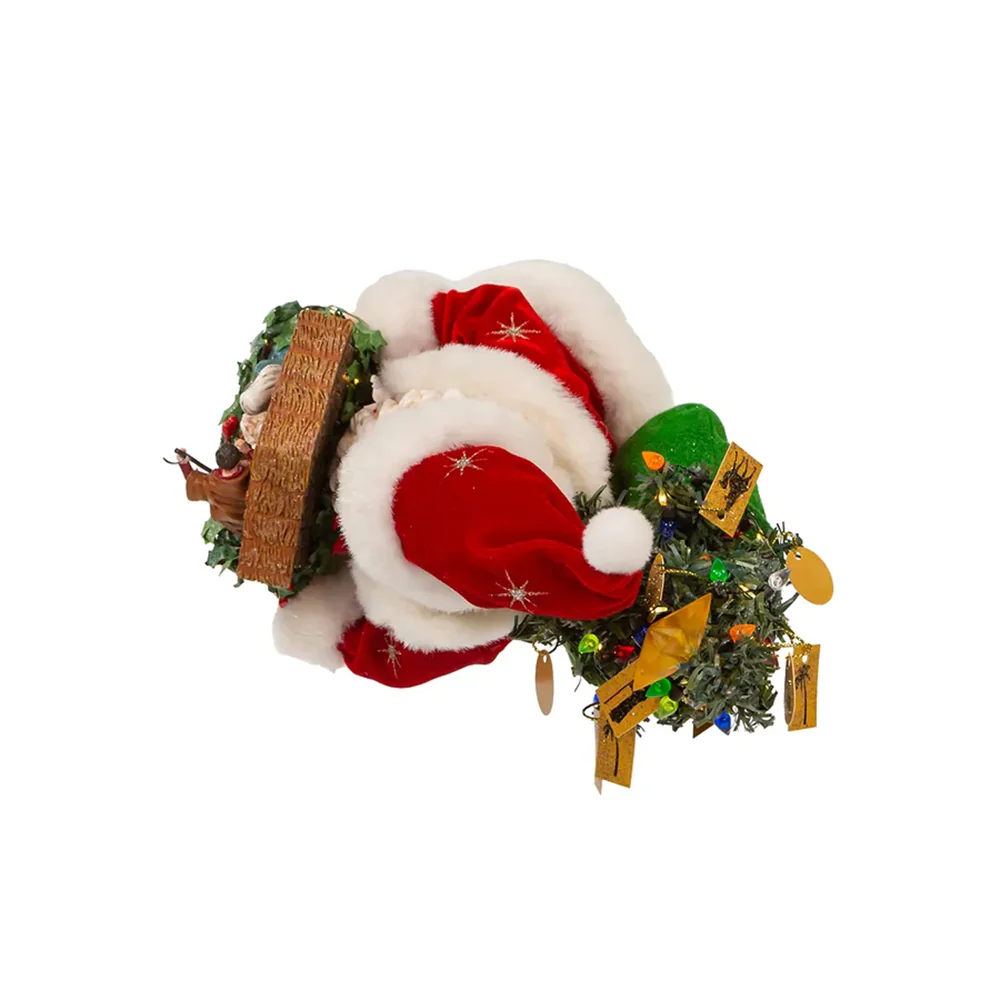 Battery Operated LED Santa Holding Nativity Scene - 13" - Image 7