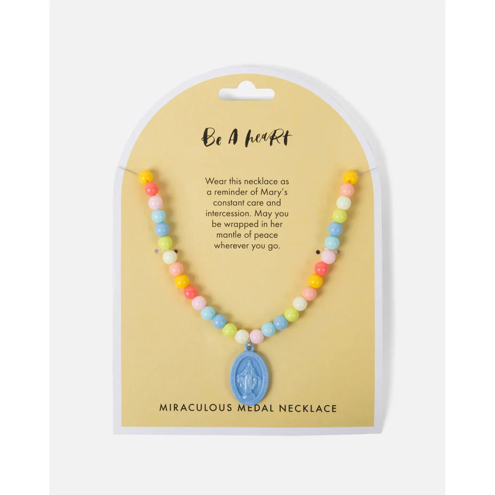 Be A Heart Children's Plastic Miraculous Medal Necklace - Image 3