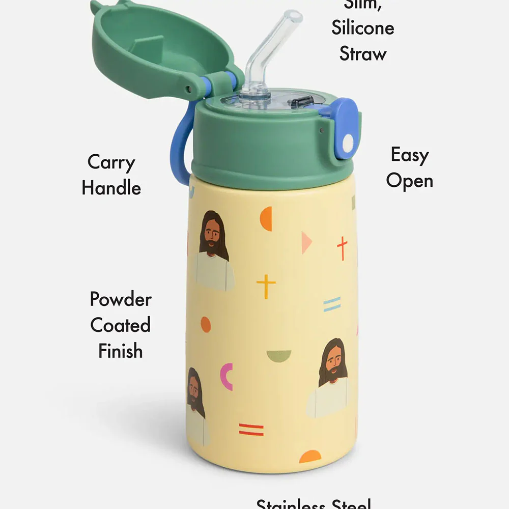 Be A Heart Stainless Steel Catholic Kid's Water Bottle - Image 4