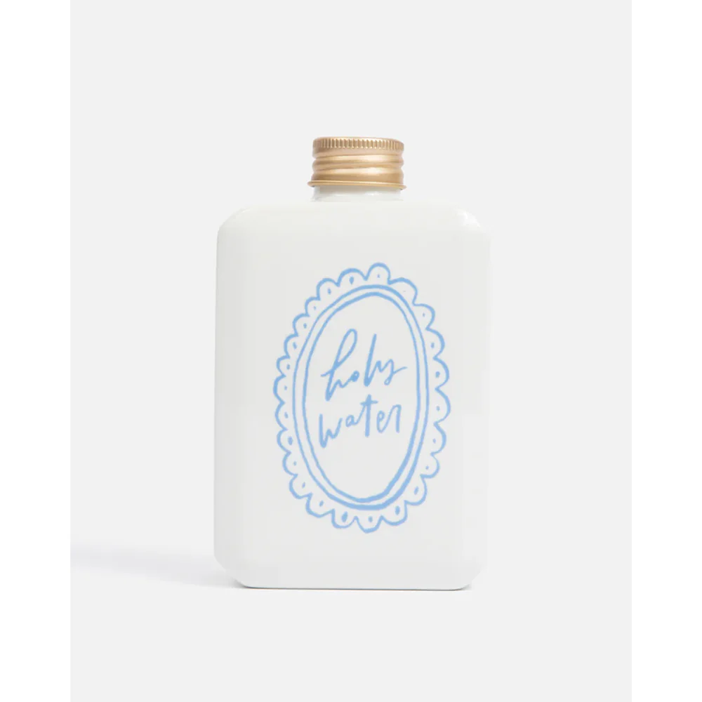 Be A Heart White & Blue Ceramic Holy Water Bottle - Image 2