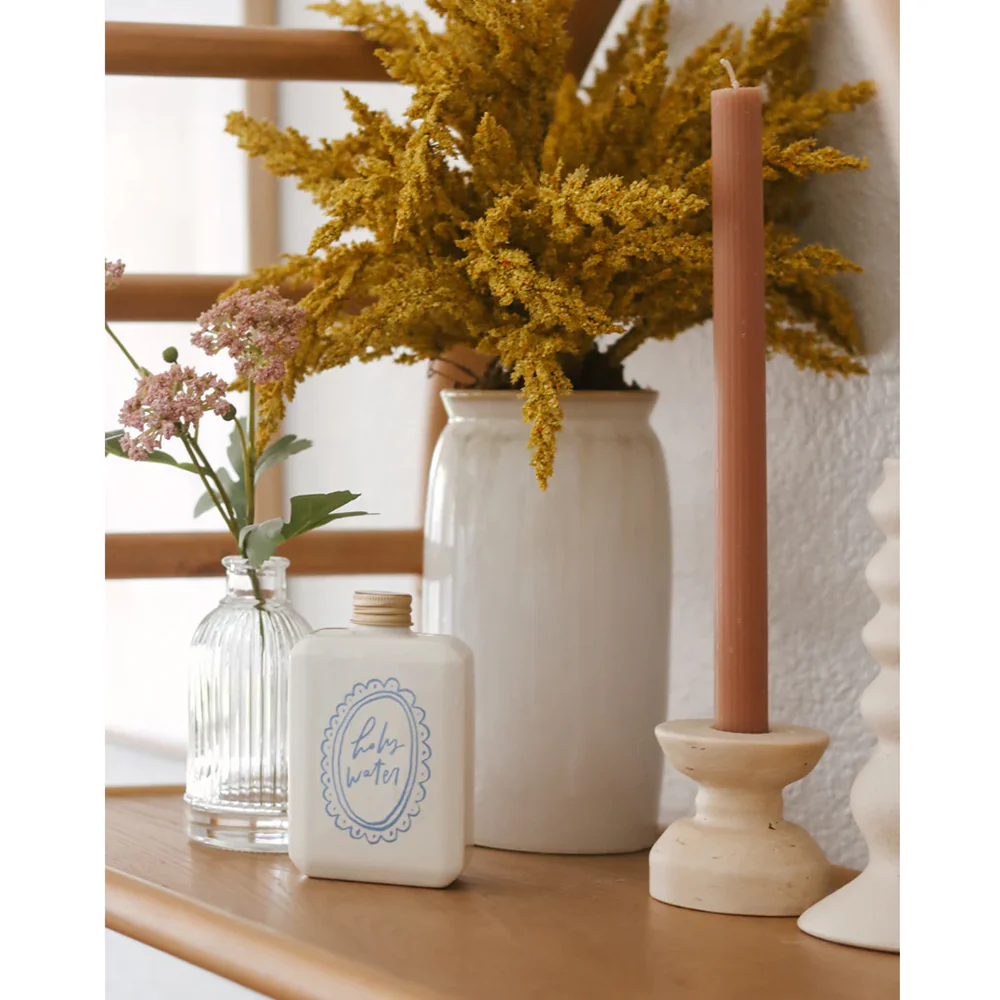Be A Heart White & Blue Ceramic Holy Water Bottle - Image 4